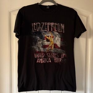 Tultex Black Led Zeppelin Graphic Tee